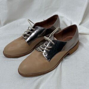 Jeffrey Campbell Leather Oxford Tan Metallic Women’s 9